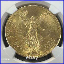 NGC MS63 1922 Mexico Gold 50 Peso Stunning Early Date Lustrous In Hand