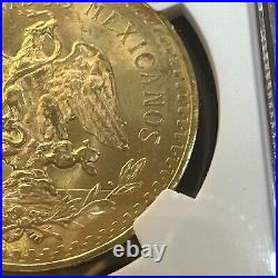 NGC MS63 1922 Mexico Gold 50 Peso Stunning Early Date Lustrous In Hand