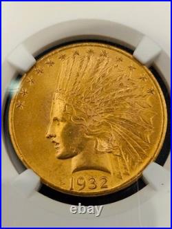 NGC MS64 1932 Indian $10 Gold Eagle 0.4838 Oz Gold US Coin 3629840-002