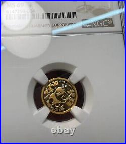NGC MS69 1992 Chinese Panda Gold Coin 1/20 OZ Panda Gold Coin 5 Yuan