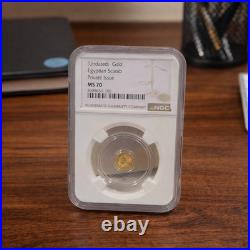 NGC MS70 1/200th Troy Ounce Gold Egyptian Scarab