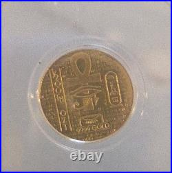 NGC MS70 1/200th Troy Ounce Gold Egyptian Scarab