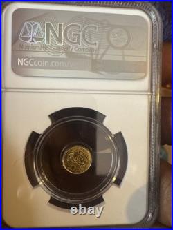 NGC MS70 Gold Egyptian Scarab 1/200 oz Private Issue Fractional Gold