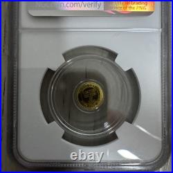 NGC MS70 Undated, Gold, 1/200 oz, Jolly Roger, Private Issue Variety
