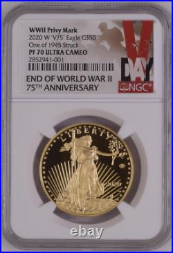 NGC PF70 End of World War II 75th Anniversary American Eagle Gold Proof Coin