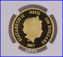 NGC PF 70 Niue 2017 Star Wars Classic $250 Obi-Wan Gold 1 oz. Ultra Cameo Coin