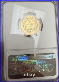 NGC XF40 1874 $3 Indian Princess Gold Coin 41,800 Mintage Rare Piece Pop. 51