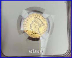 NGC XF40 1874 $3 Indian Princess Gold Coin 41,800 Mintage Rare Piece Pop. 51