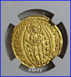 Nd(1400-1413) Venice Michael Steno Gold Ducat Ngc Ms-64 L@@k