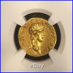 Nero, AD 54-68 Roman Empire AV Aureus rv EX SC in Oak Wreath Gold Coin