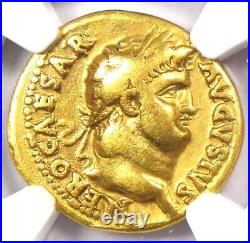 Nero AV Aureus Gold Ancient Roman Coin 54-68 AD Certified NGC Choice Fine