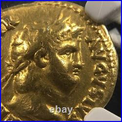 Nero AV Aureus Gold Ancient Roman Coin 54-68 AD NGC Choice Fine 5/5 STRIKE