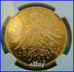 Österreich / Austria 100 Corona Kronen 1915 Gold PP PROOF NGC PF-63 CAMEO