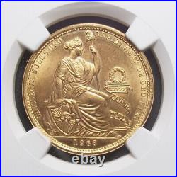 PERU 50 SOLES GOLD 1963 NGC MS65 0.6773 oz troy AGW KM-230