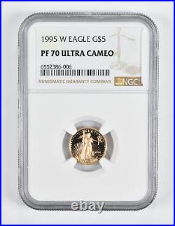 PF70 UCAM 1995-W $5 American Gold Eagle 1/10 Oz. 999 Fine Gold NGC 1683
