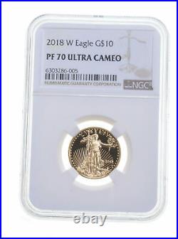 PF70 UCAM 2018-W $10 American Gold Eagle Graded NGC 5993