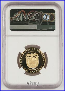 Panama 1979 FM 100 Balboas Turtle Proof Gold Coin NGC PF69 UC 0.2361 Oz AGW
