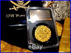 Peru 1708 8 Escudos Ngc Gold Plt 1715 Shipwreck Pirate Treasure Coin Jewelry