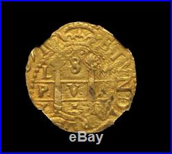 Peru 1715 Fleet Emeralds 8 Escudos Pendant Necklace Jewelry Pirate Gold Coins