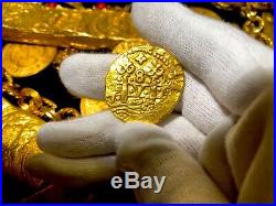 Peru 1725 Luis I 8 Escudos Pirate Gold Coins Shipwreck Treasure Jewelry Cob