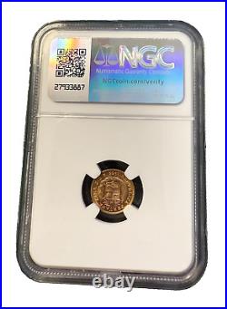 Peru 1964 ZBR Gold 1/5 Libra (Pound) NGC MS64