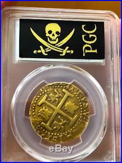 Peru 8 Escudos 1711 1715 Fleet Pirate Gold Coins Shipwreck Treasure Doubloon