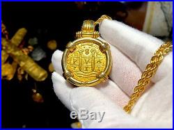 Peru 8 Escudos 1715 Fleet Pendant Jewelry Pirate Gold Coins Shipwreck Treasure