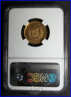 Peru Libra Gold 1906 Gozf Ngc Au 0.2355 Ozt Agw Km207