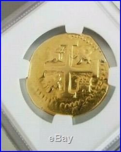 Peru Lima 8 Escudos 173X Shipwreck gold coins NGC 4485346-003 Rare Treasure