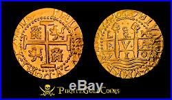 Peru Lima 8 Escudos Pure Gold Doubloon 1715 Fleet Pirate Treasure Coin Shipwreck