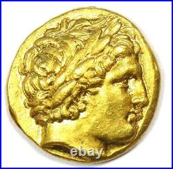 Philip II Gold AV Stater Gold Greek Macedon Coin 359 BC. NGC Tag / Edge Repaired