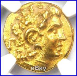 Pontic Mithradates VI AV Gold Stater Lysimachus Athena Coin 120-63 BC NGC AU