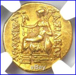 Pontic Mithradates VI AV Gold Stater Lysimachus Athena Coin 120-63 BC NGC AU