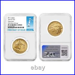 Presale 2025-W $50 1/2-oz Proof Superman DC Comics Gold Coin NGC PF70UC FDI Presale 2025-W $50 1/2-oz Proof Superman DC Comics Gold Coin NGC PF70UC FDI