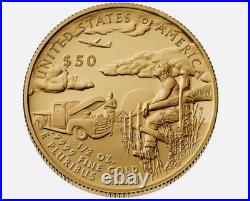 Presale 2025 W Gold Coin $50 Superman DC Comics 1/2 oz
