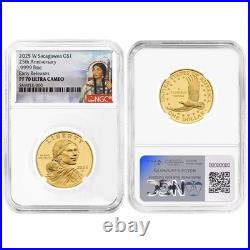 Presale 2025-W Proof $1 Gold Sacagawea Dollar 25th Anniversary NGC PF70UC E Presale 2025-W Proof $1 Gold Sacagawea Dollar 25th Anniversary NGC PF70UC E