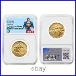 Presale 2025-W Proof $50 Superman DC Comics 1/2 oz Gold Coin NGC PF70UC Sup
