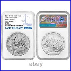 Presale 2026-W 1907 Gold Saint-Gaudens and Silver Medal 2pc Set NGC SP70 ER