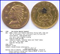 RARE 1926 G$1 Alberta Gold / California Gold, Green-760 NGC/PCGS POP 0 / Pin R. 8 RARE 1926 G$1 Alberta Gold / California Gold, Green-760 NGC/PCGS POP 0 / Pin R. 8