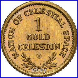 RARE 1959 Nation of Celestial Space, 1 Gold Celeston / NGC MS64/ HR6 Cal Gold