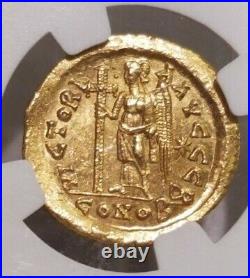 Roman Empire Leo I Solidus NGC MS 5/5 Ancient Gold Coin
