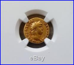 Roman Empire NERO Gold Aureus NGC VG 4/3 Ancient Coin