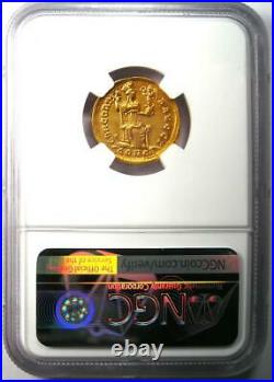 Roman Honorius AV Solidus Gold Coin 393-423 AD Certified NGC AU
