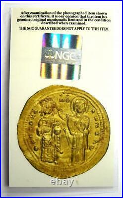 Romanus III AV Gold Histamenon Nomisma Christ Mary Coin 1028-34 AD NGC MS UNC