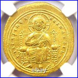 Romanus III AV Gold Nomisma Christ Coin 1028-1034 AD NGC AU 5/5 Strike Romanus III AV Gold Nomisma Christ Coin 1028-1034 AD NGC AU 5/5 Strike