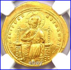 Romanus III AV Gold Nomisma Christ Coin 1028 AD NGC AU 5/5 Strike & Surface