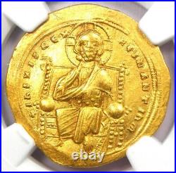 Romanus III AV Gold Nomisma Jesus Christ Coin 1028 AD Certified NGC AU