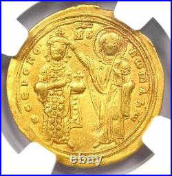 Romanus III AV Gold Nomisma Jesus Christ Coin 1028 AD NGC Choice VF 5/5 Strike