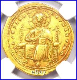 Romanus III AV Gold Nomisma Jesus Christ Coin 1028 AD NGC Choice XF 5/5 Strike
