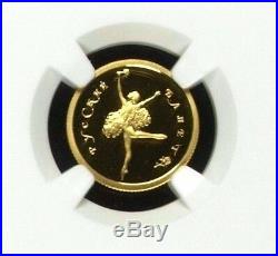 Russia 1993 Gold Coin 25 Roubles Ballet Ballerina Y#417 NGC PF69 Low Mintage